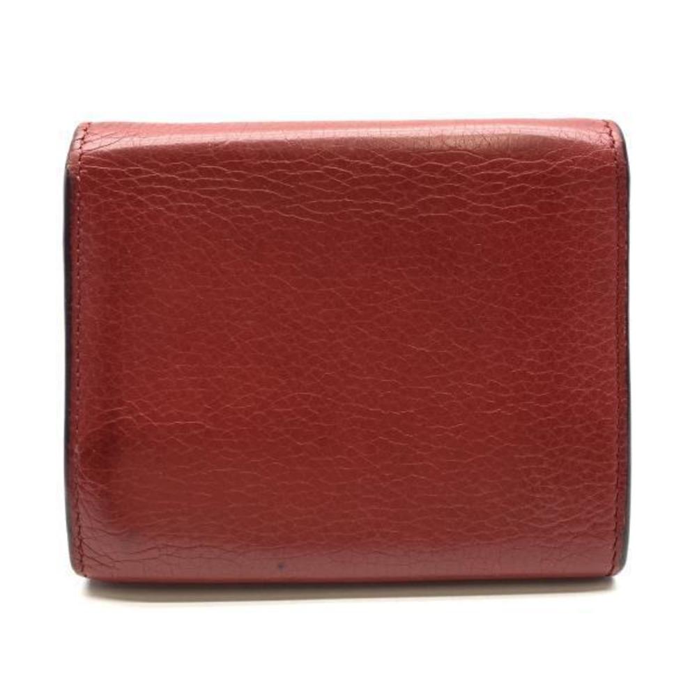 Celine Tri-Fold Multi-Function Compact Wallet Red - image 3